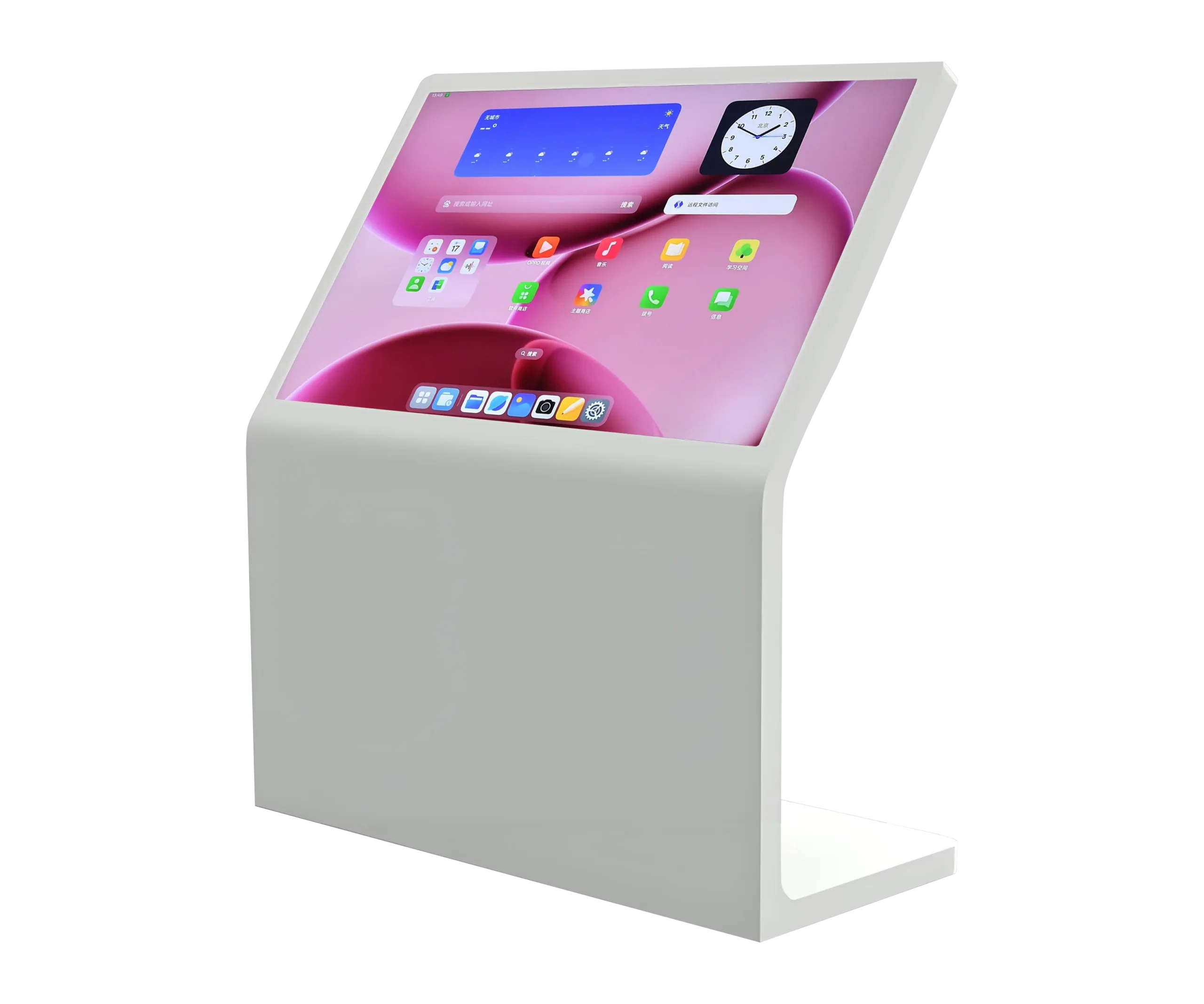 Customizable interactive touch kiosk with branded housing