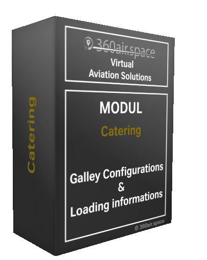 Aircraft catering and galley workflow visualization module